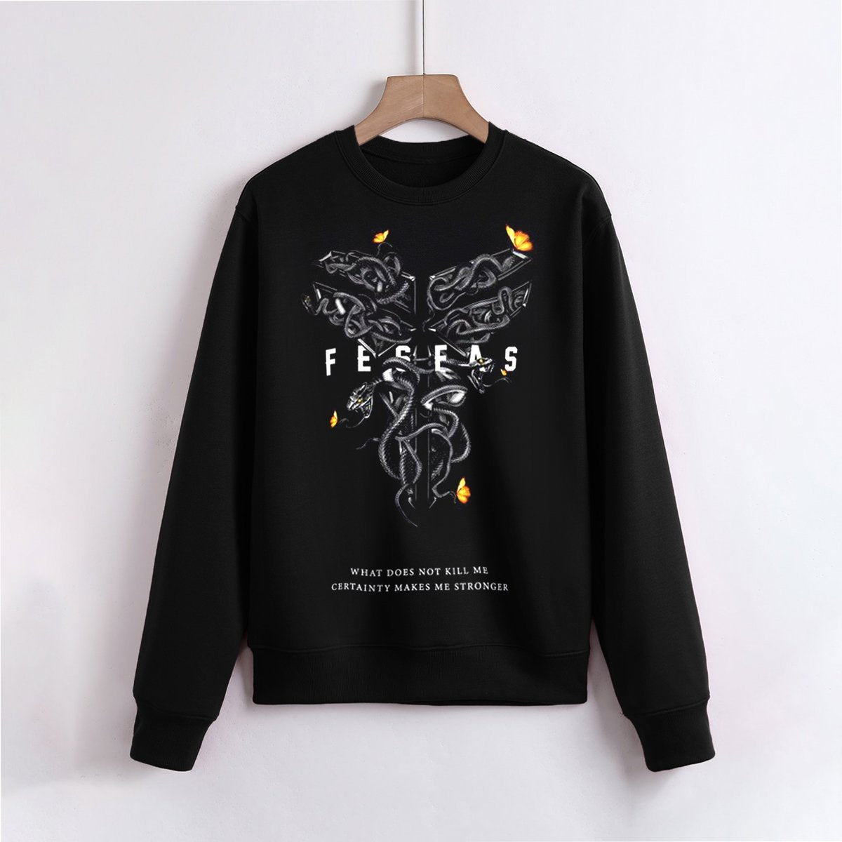 FesFas Snake-print Sweatshirt | Black | Men