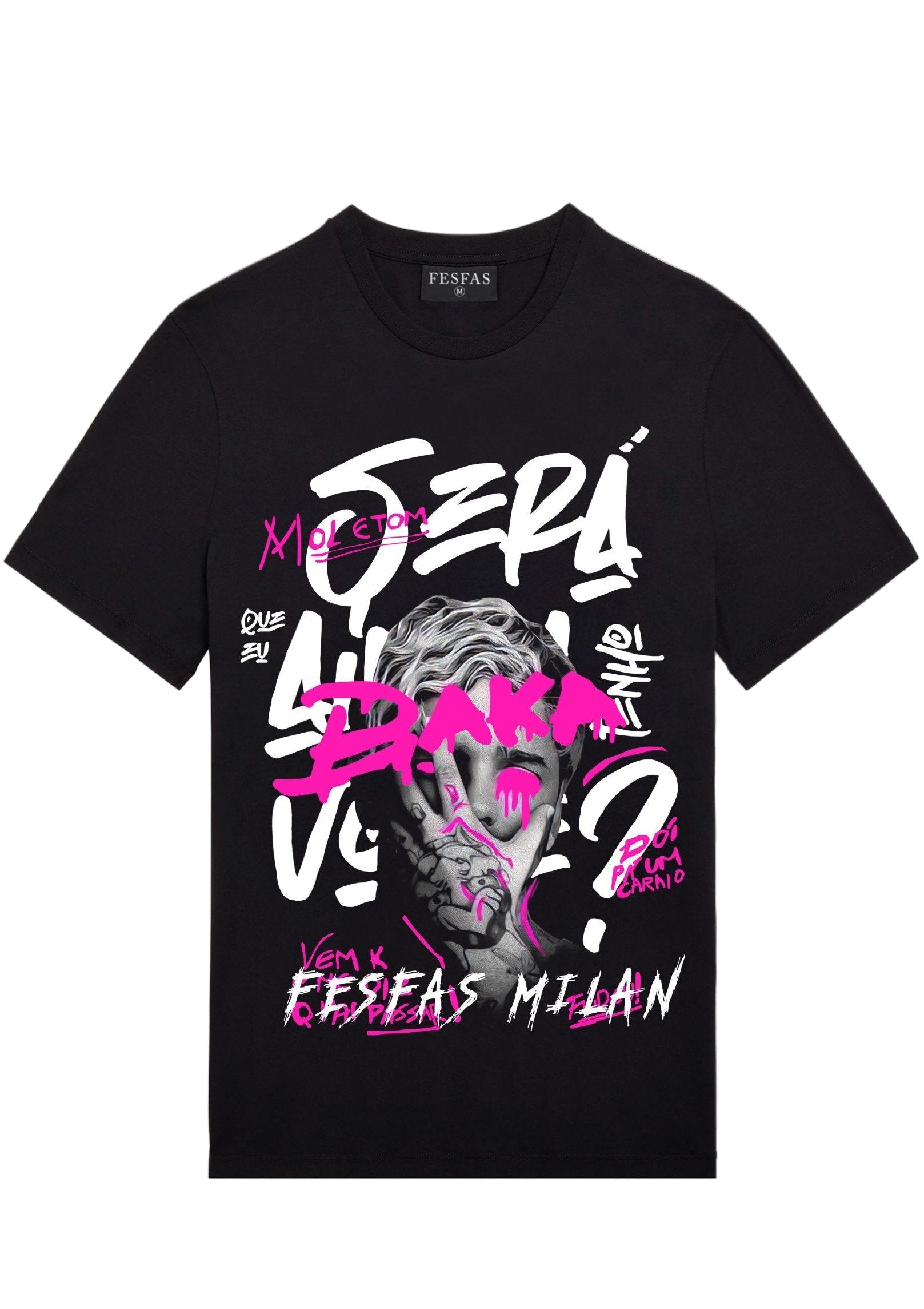 FesFas baka-print | Áo Thun | Nam | Màu Đen