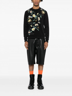 FesFas Flower-print Sweatshirt | Black | Men