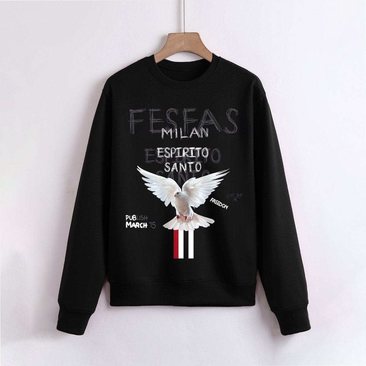 FesFas Dove-print Sweatshirt | Black | Men