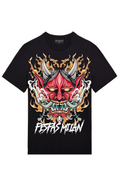 FesFas oni mask-print | Áo Thun | Nam | Màu Đen