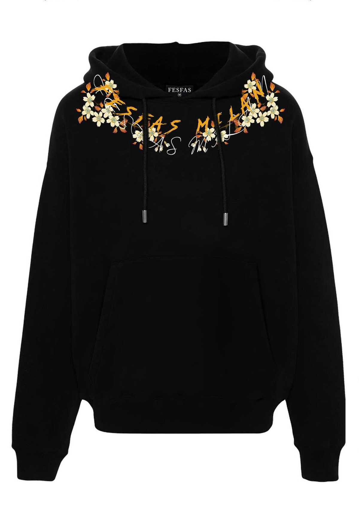 FesFas flowers-print Hoodie | Black | Men
