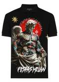FesFas angel-print | Áo Polo | Nam | Màu Đen