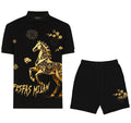 FesFas horse-print | Bộ Polo | Nam | Màu Đen