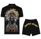FesFas goddess-print | Bộ Polo | Nam | Màu Đen