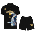 FesFas knight-print | Bộ Polo | Nam | Màu Đen