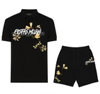 FesFas dragonfly-print | Bộ Polo | Nam | Màu Đen
