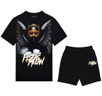 FesFas dark angel-print | Bộ T-Shirt | Nam | Màu Đen