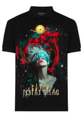FesFas graphic-print | Áo Polo | Nam | Màu Đen