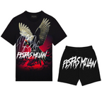 FesFas parrot-print | Bộ T-Shirt | Nam | Màu Đen