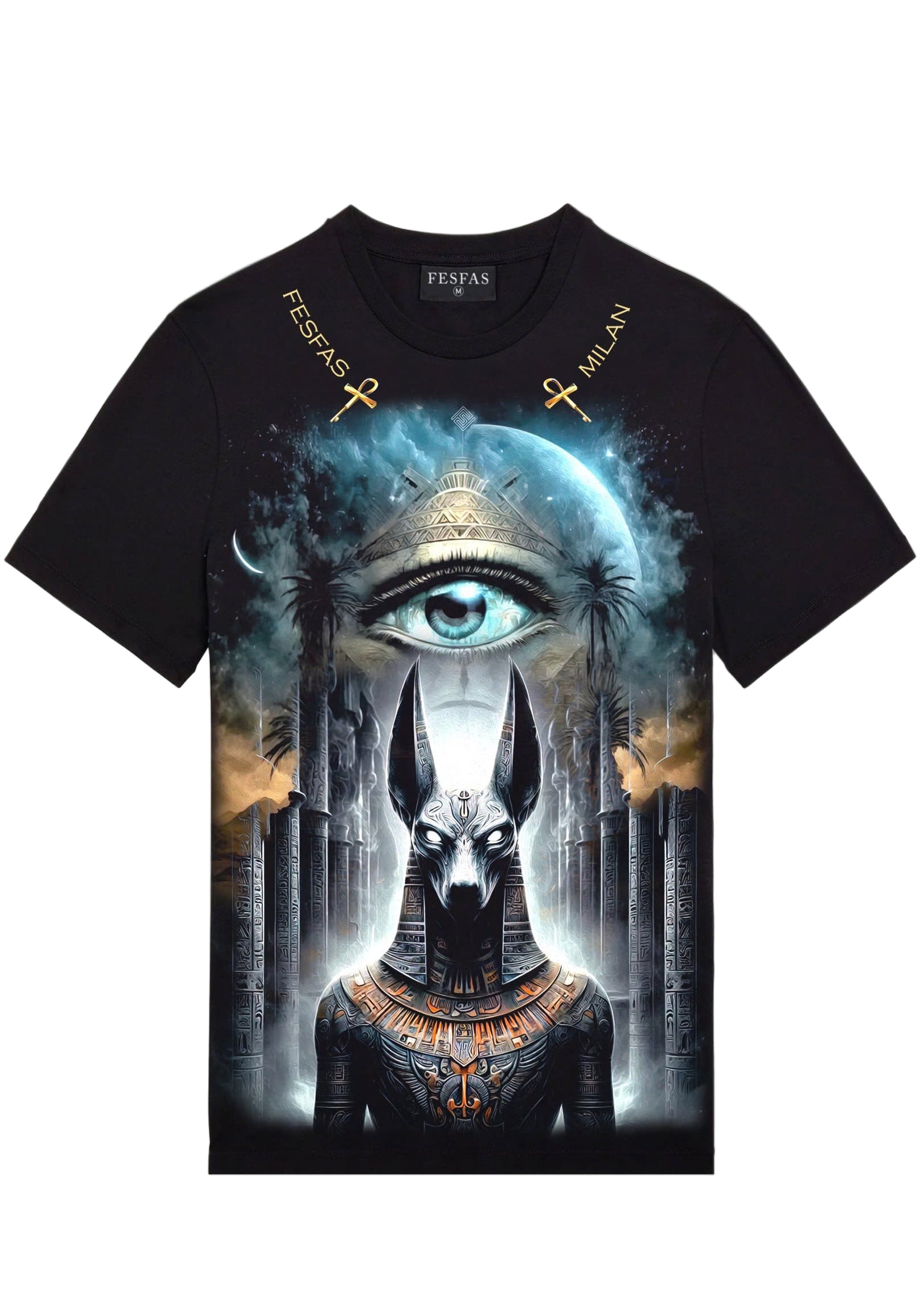 FesFas anubis-print | Áo Thun | Nam | Màu Đen
