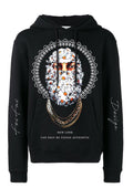 FesFas white chrysanthemum-print Hoodie | Black | Men