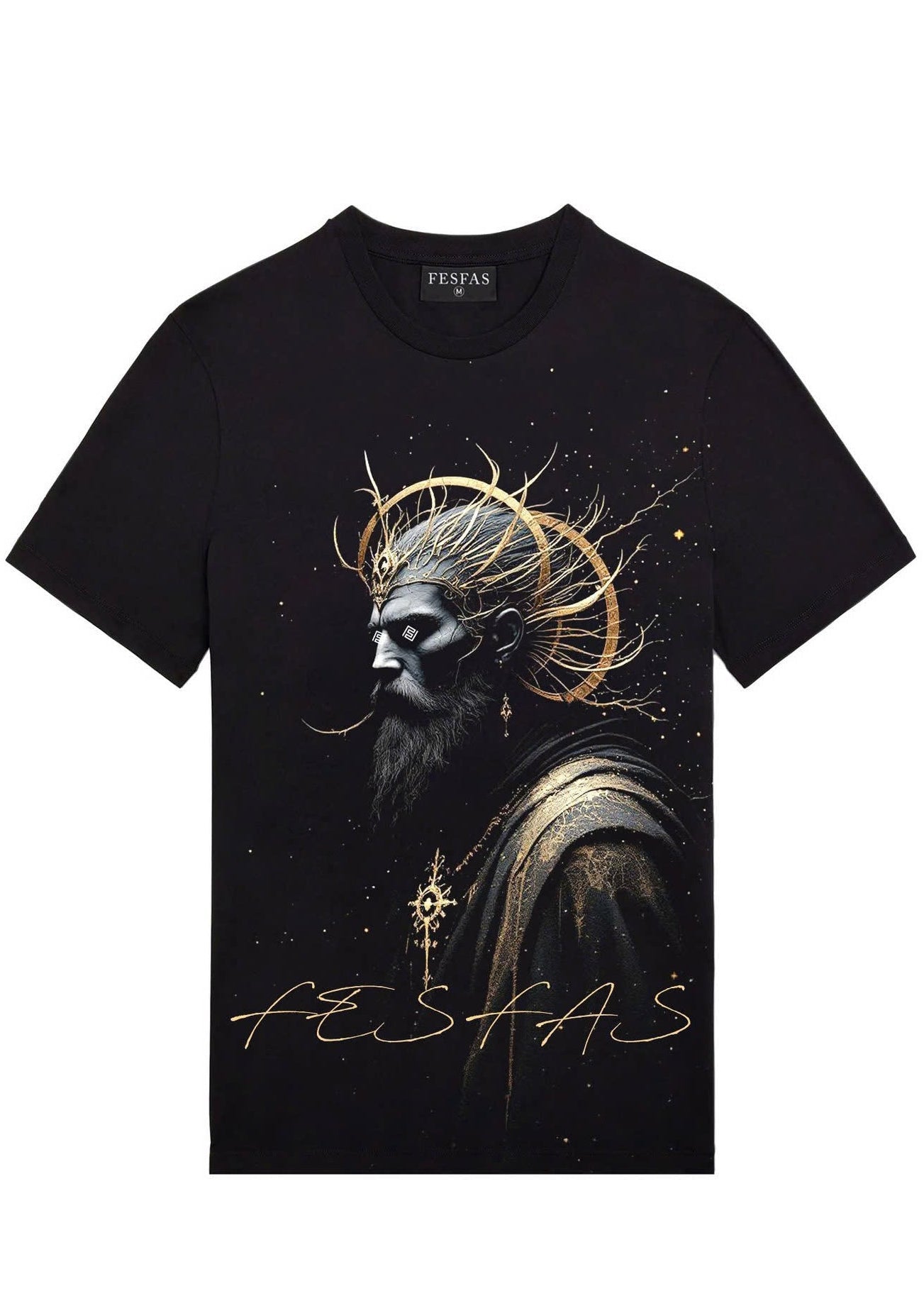 FesFas priest-print | Áo Thun | Nam | Màu Đen