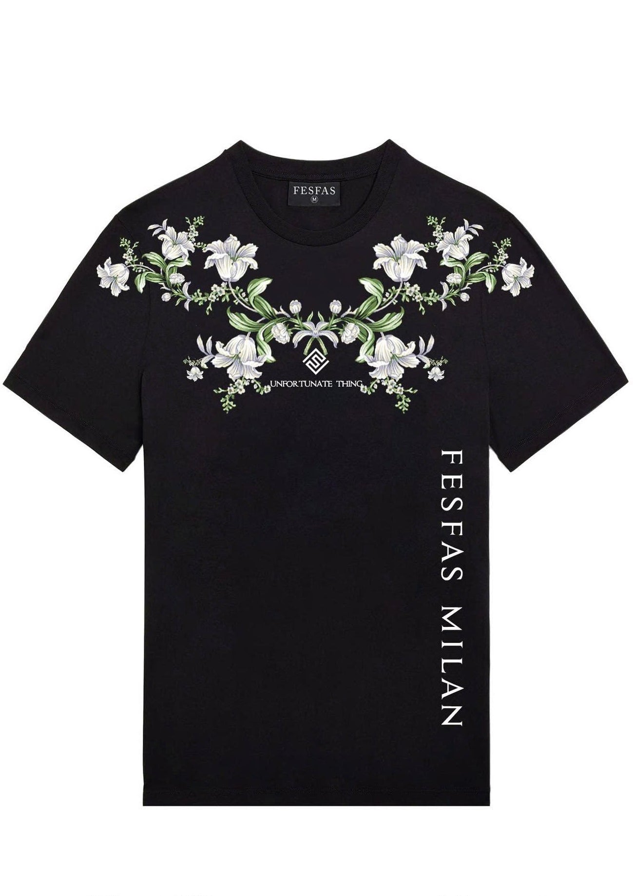 FesFas flowers-print | Áo Thun | Nam | Màu Đen