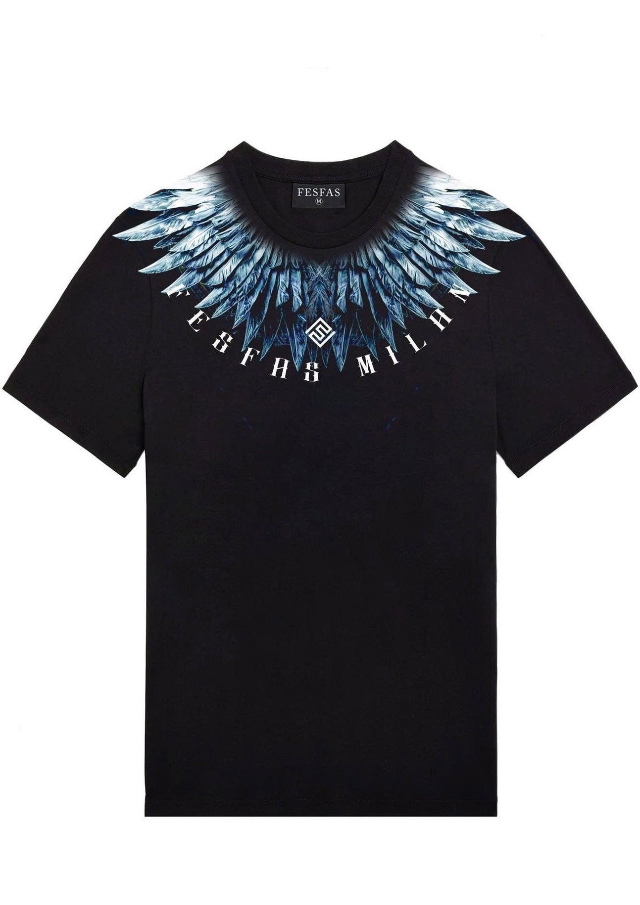 FesFas feathers-print | Áo Thun | Nam | Màu Đen