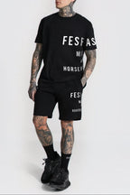 FesFas graphic-print | Áo Thun | Nam | Màu Đen