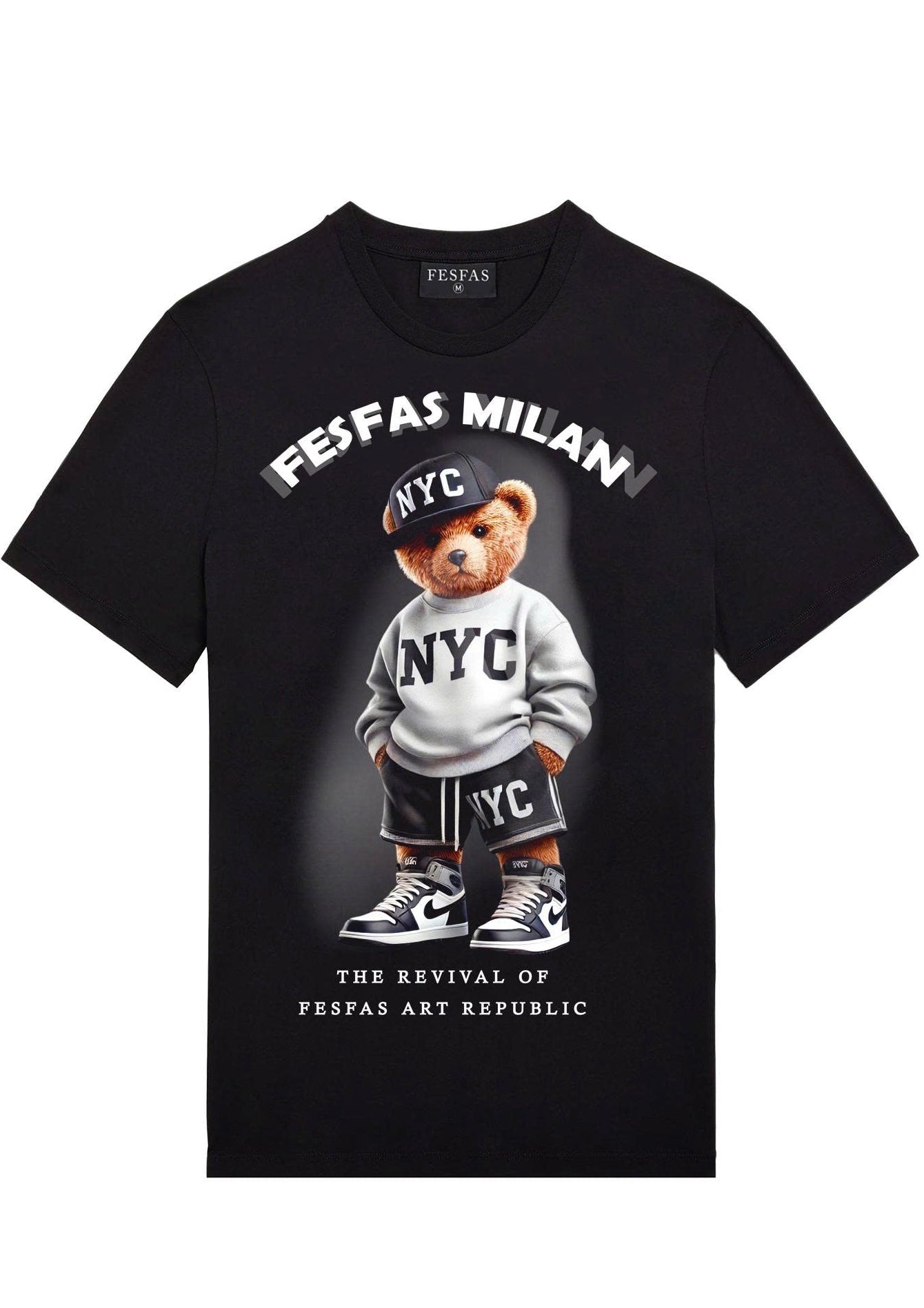 FesFas Bear-print | Áo Thun | Nam | Màu Đen