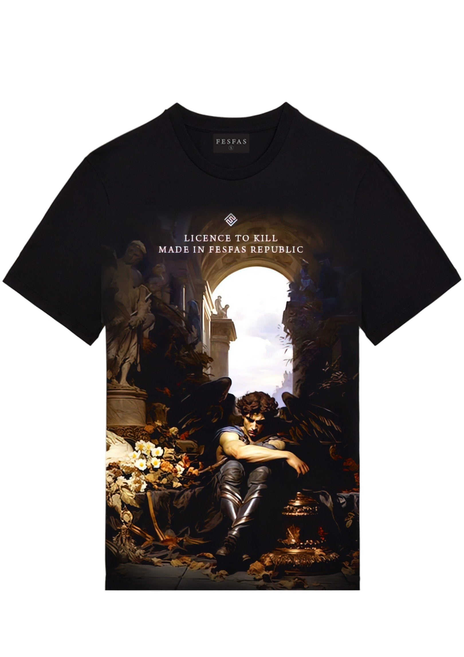 FesFas angel-print | Áo Thun | Nam | Màu Đen