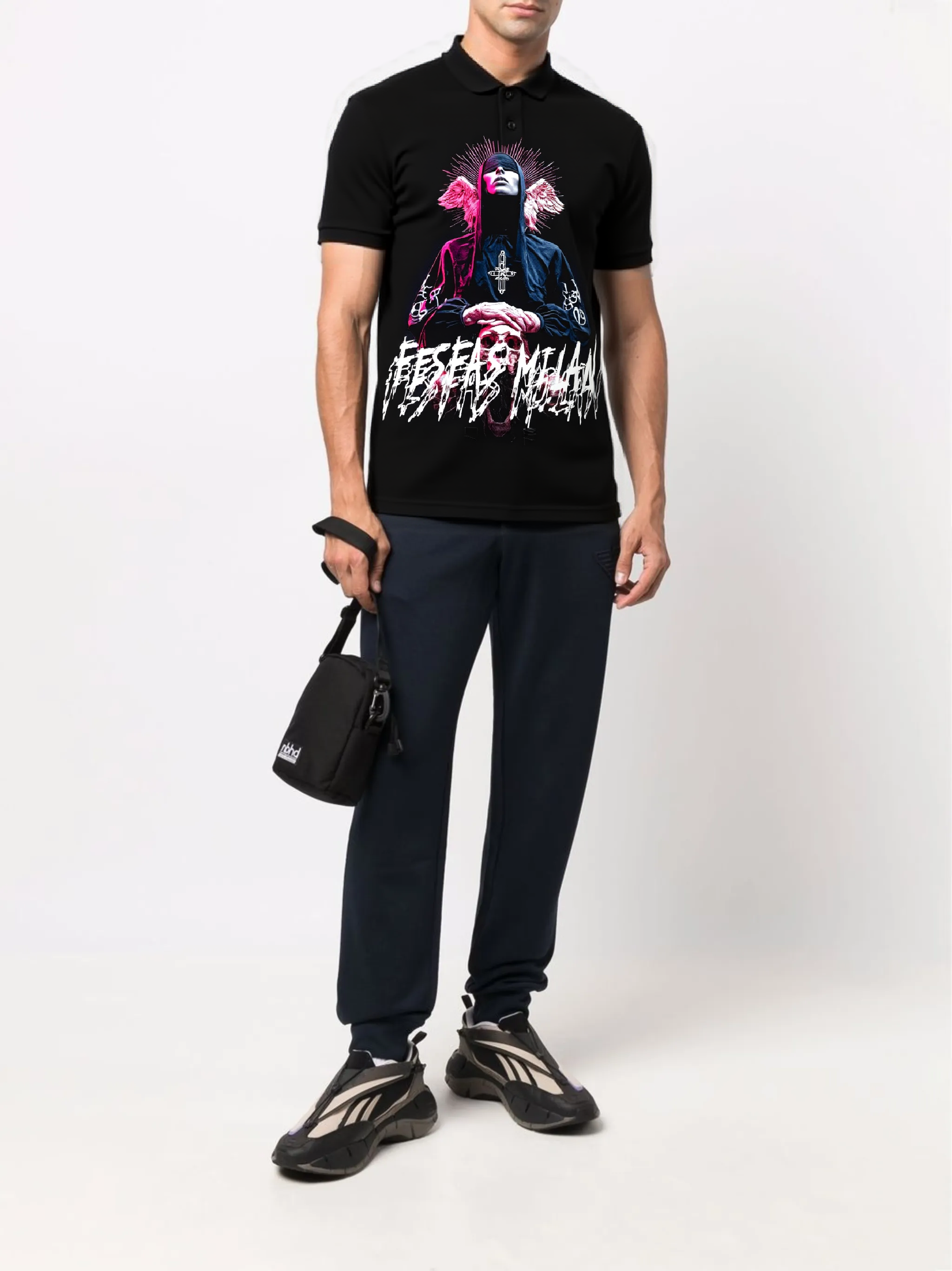 FesFas believer-print | Áo Polo | Nam | Màu Đen