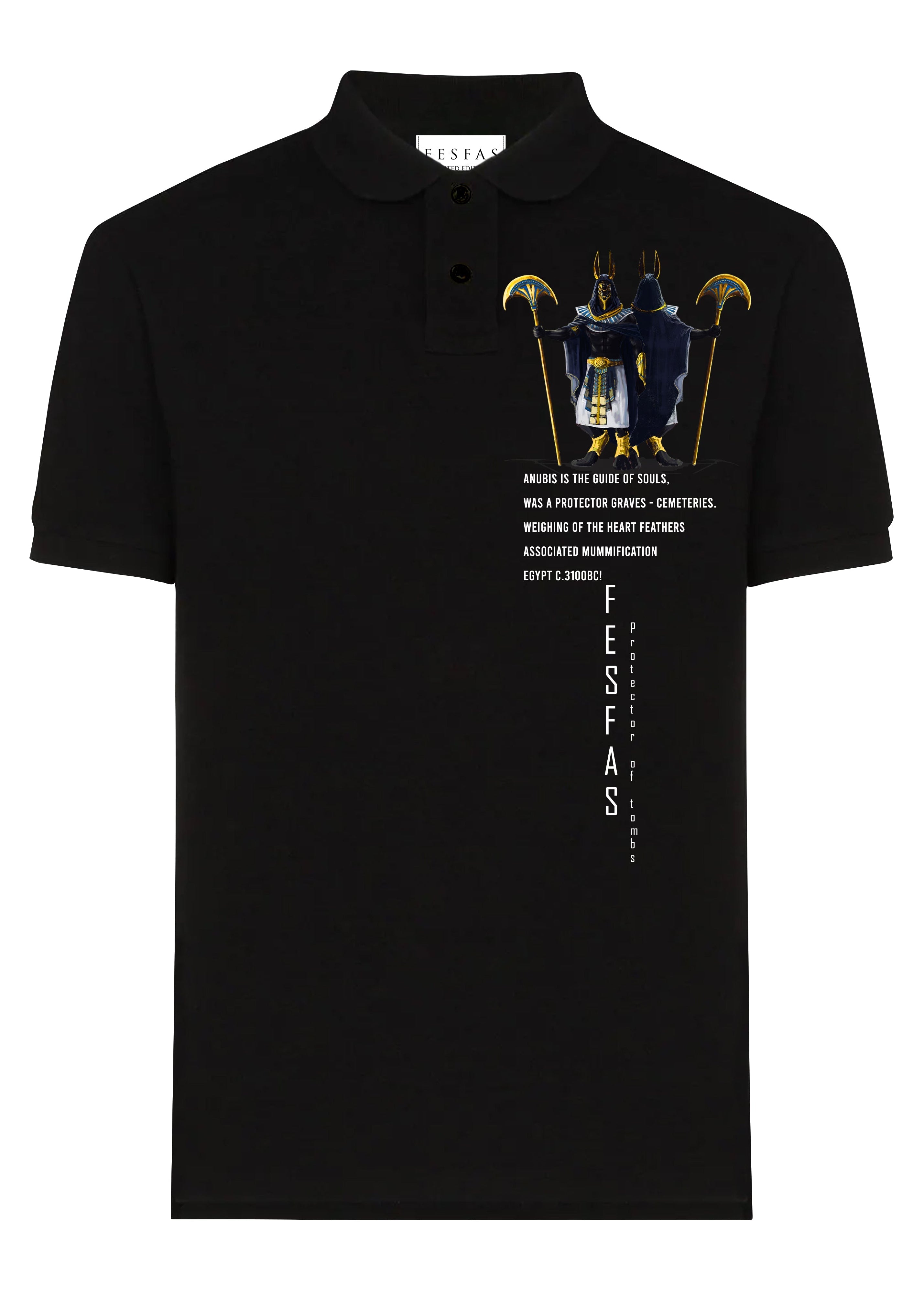 FesFas Anubis-print | Áo Polo | Nam | Màu Đen