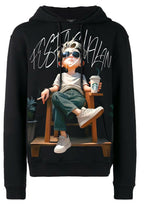 FesFas Boy-print Hoodie Set | Black | Men
