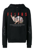FesFas tattooed cat-print Hoodie | Black | Men