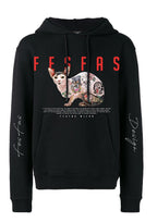 FesFas tattooed cat-print Hoodie | Black | Men