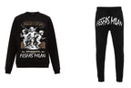 FesFas Angels-print Sweatshirt Set | Black | Men