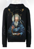 FesFas priest-print Hoodie | Black | Men