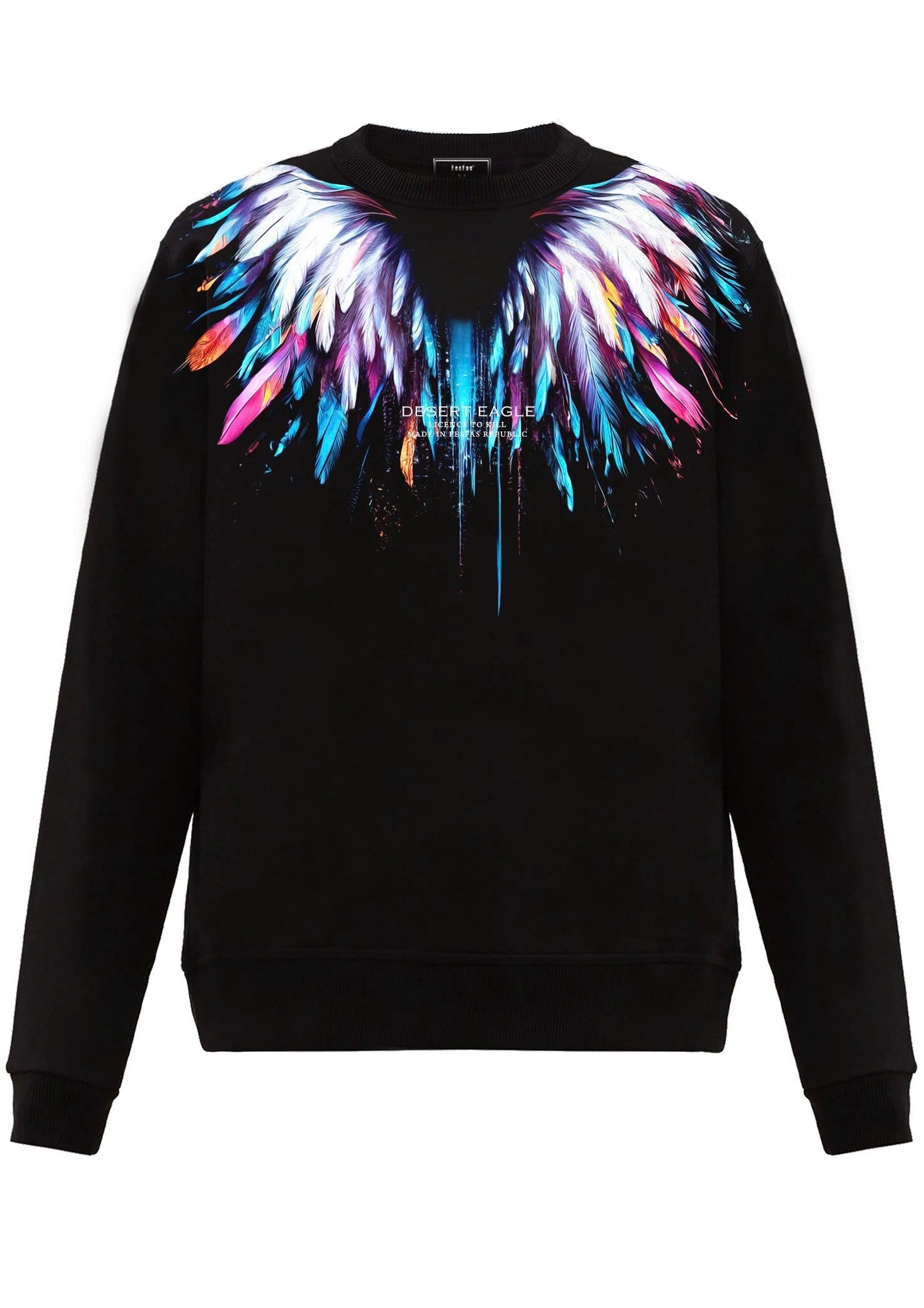 FesFas Feathers-print Sweatshirt Set | Black | Men