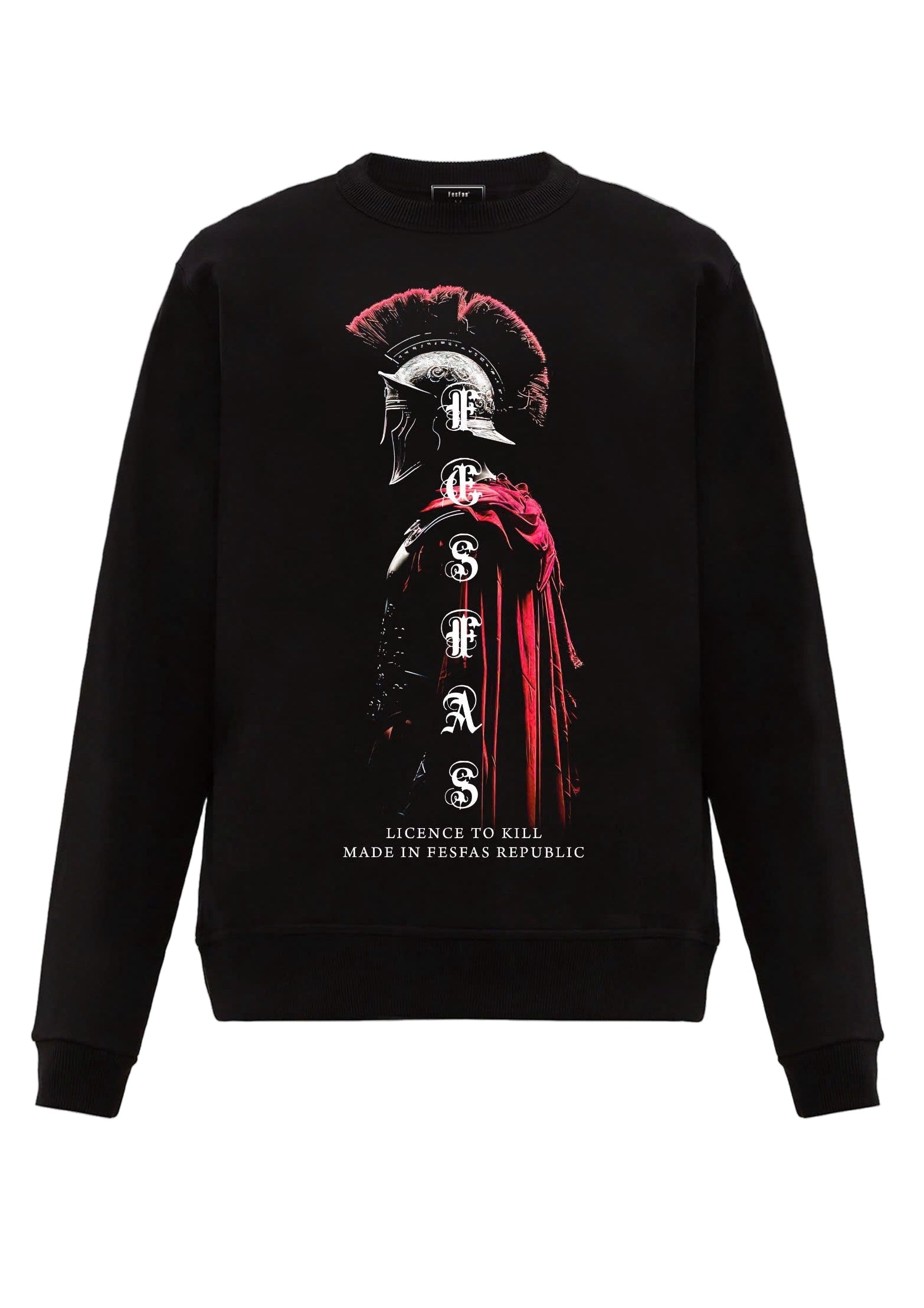 FesFas Warrior-print Sweatshirt Set | Black | Men