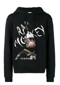 FesFas Rap Monkey-print Hoodie | Black | Men