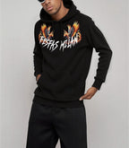 FesFas flamme phoenix-print Hoodie | Black | Men
