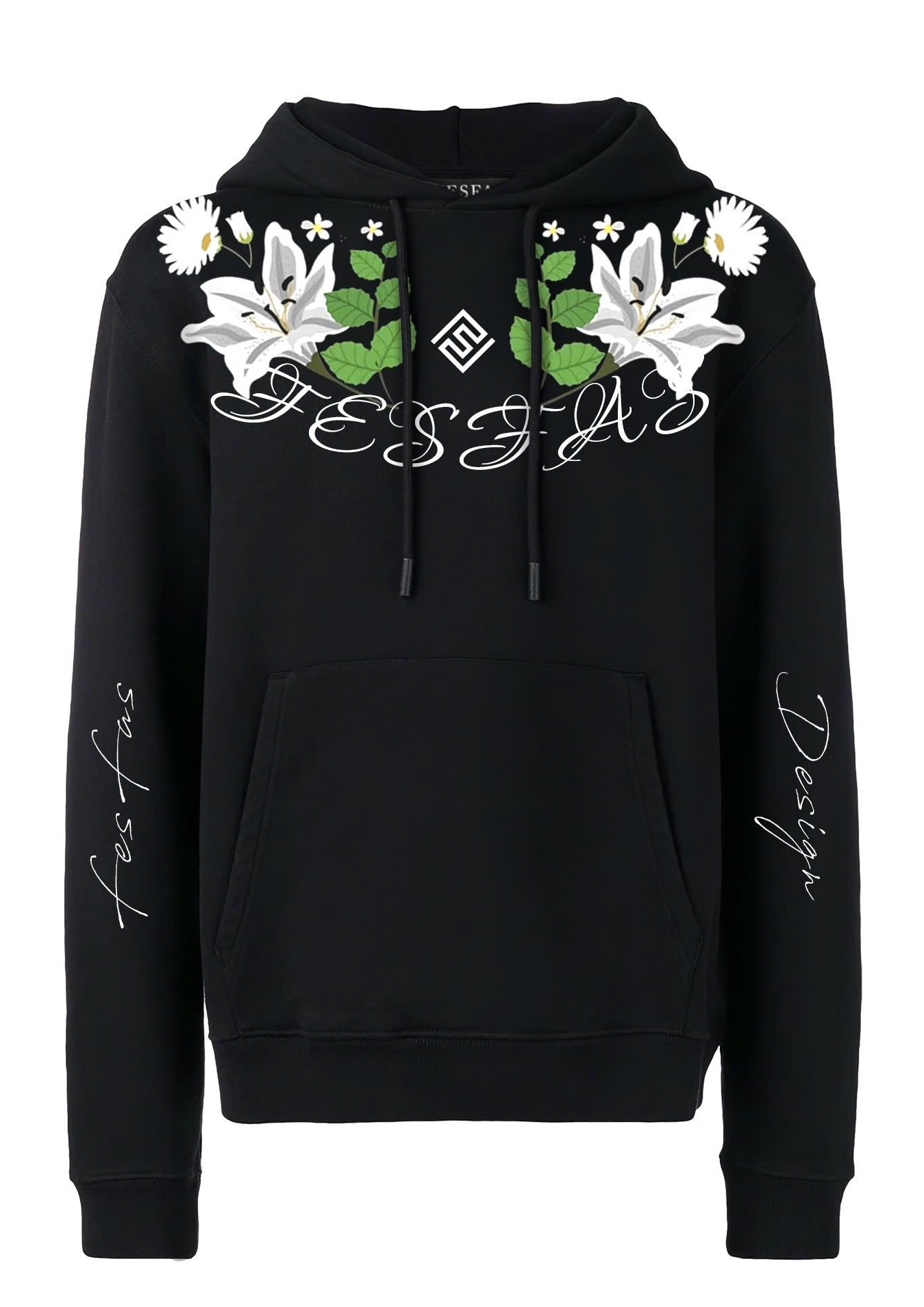 FesFas flower-print Hoodie | Black | Men