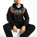 FesFas color-print Hoodie | Black | Men