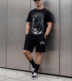 FesFas dark knight-print | Bộ T-Shirt | Nam | Màu Đen