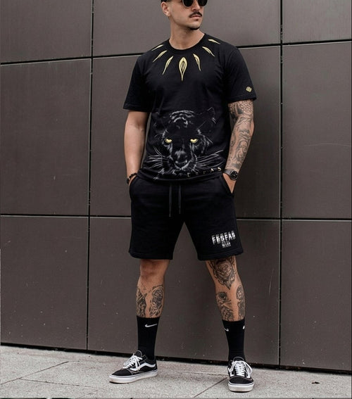 FesFas black panther-print | Bộ T-Shirt | Nam | Màu Đen