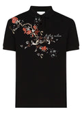 FesFas Floral-print | Áo Polo | Nam | Màu Đen