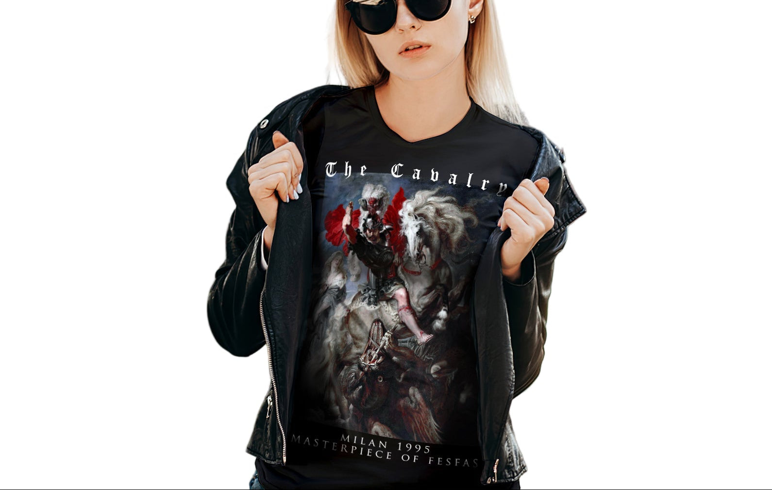 FesFas cavalry-print | Áo Thun | Nam | Màu Đen