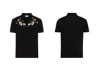 FesFas Floral-print | Áo Polo | Nam | Màu Đen