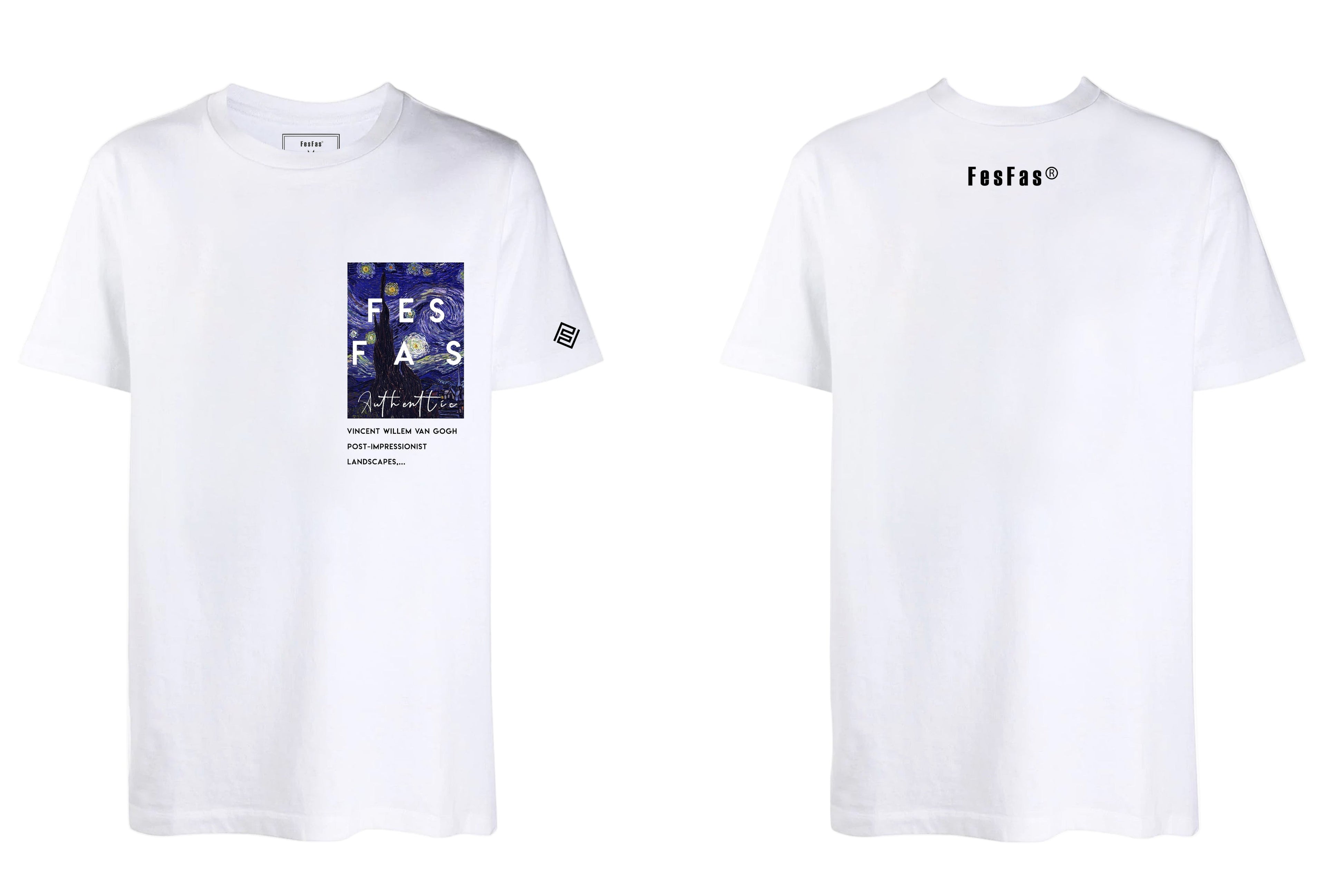 FesFas starry night-print T-shirt | White | Men