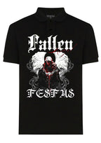 FesFas Angel-print | Áo Polo | Nam | Màu Đen