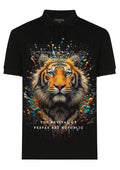 FesFas Tiger-print | Áo Polo | Nam | Màu Đen