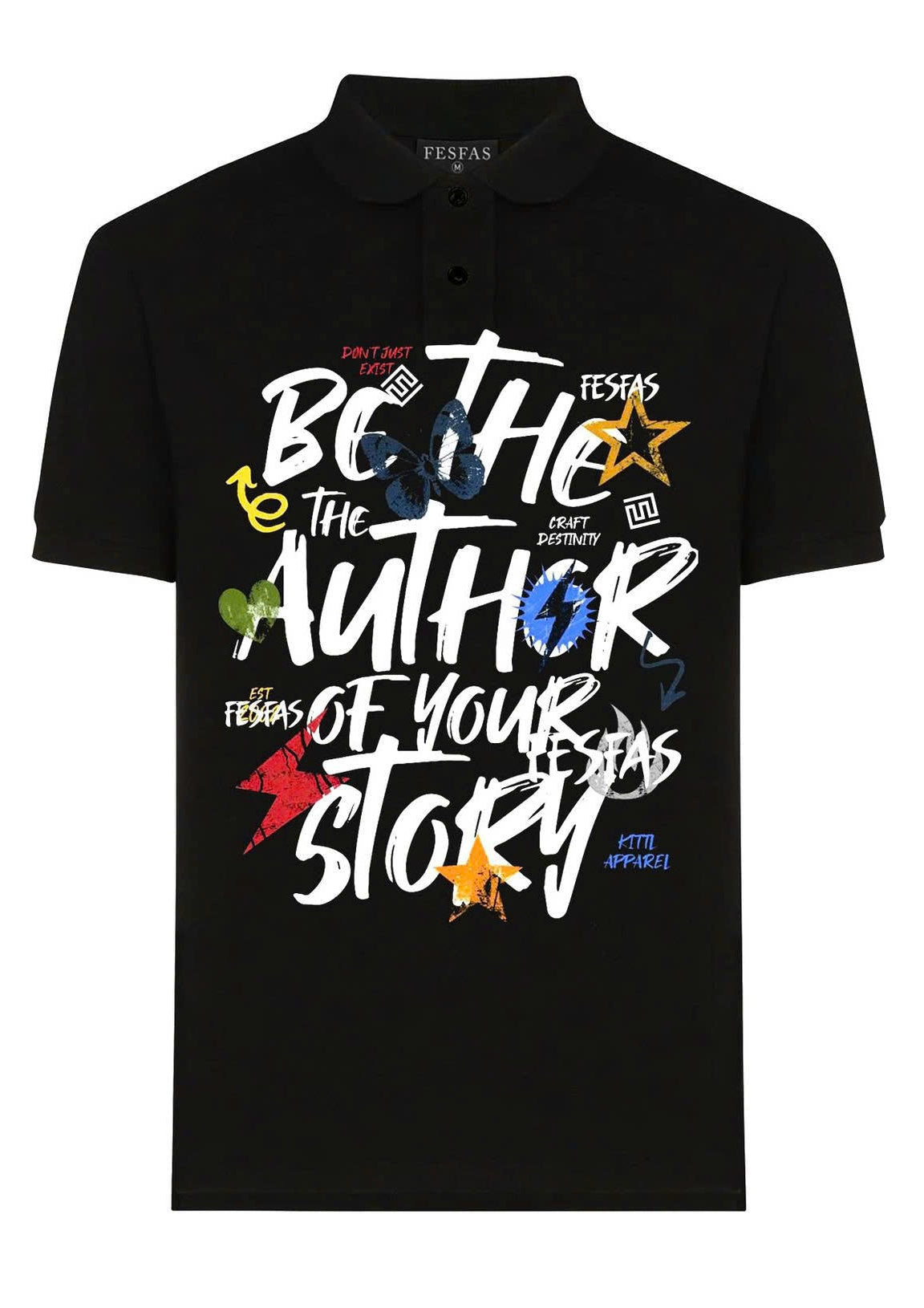 FesFas graphic-print | Áo Polo | Nam | Màu Đen