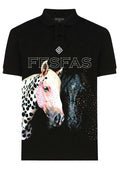 FesFas Horse-print | Áo Polo | Nam | Màu Đen