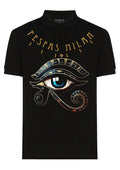 FesFas Eye of Horus-print | Áo Polo | Nam | Màu Đen