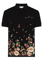 FesFas Floral-print | Áo Polo | Nam | Màu Đen