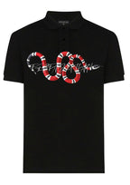 FesFas Snake-print | Áo Polo | Nam | Màu Đen
