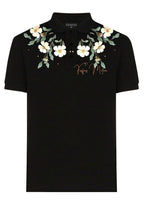 FesFas Floral-print | Áo Polo | Nam | Màu Đen