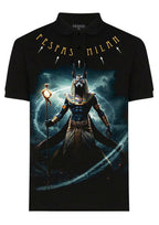 FesFas Anubis-print | Áo Polo | Nam | Màu Đen